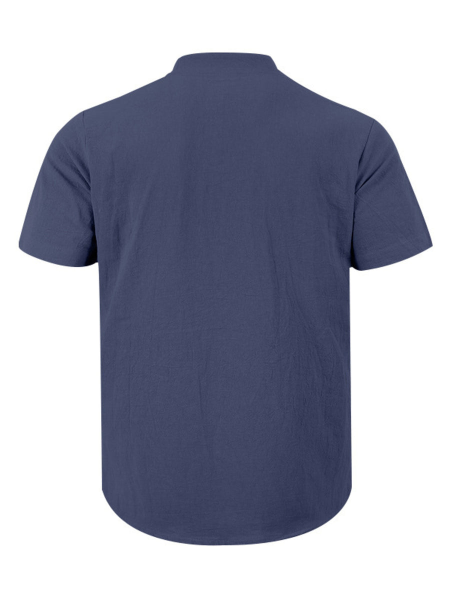 Light Khaki Sophisticated Casual Short-sleeve Shirt For Men