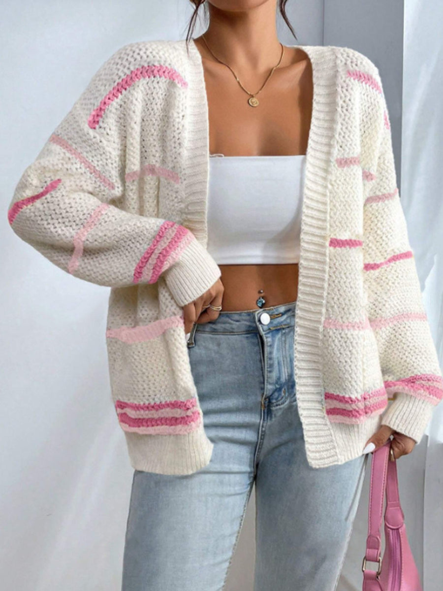 100% polyester Care instructions: Machine wash cold cardigan in sky blue with relaxed silhouette