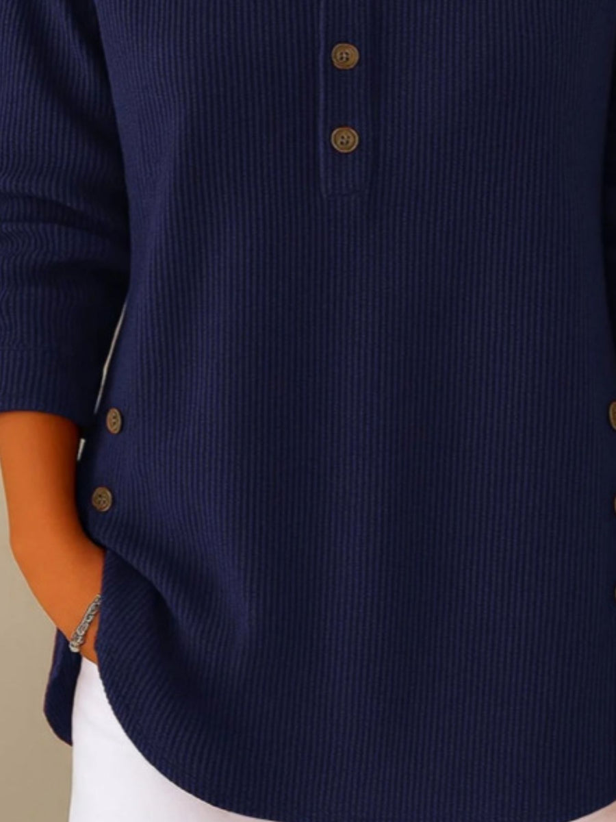 classic henley in Light Brown with henley