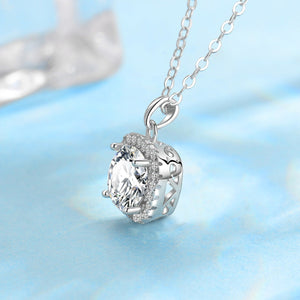 925 sterling silver,Moissanite Carat weight: 0 necklace in Silver with pendant silhouette