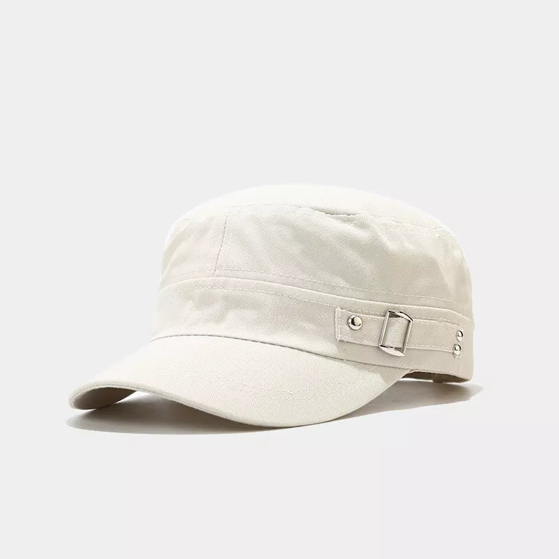Navy cap with N/A and buckle