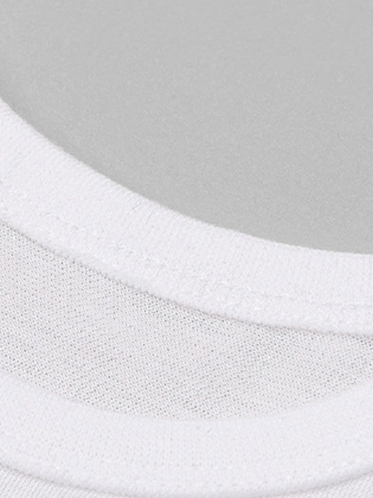 White cotton crew-neck toddler t-shirt detail