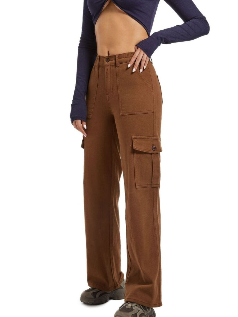 white cargo jeans
