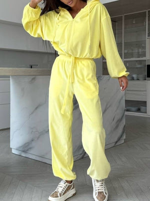 Light Gray tracksuit with elastic cuffs and long sleeve