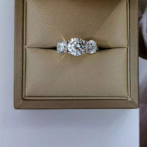 4 Carat Moissanite Sterling Silver Ring option 6