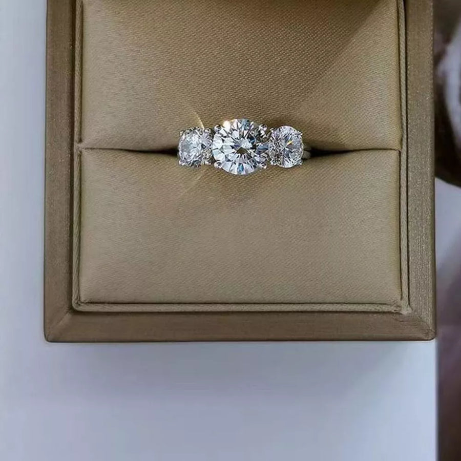 4 Carat Moissanite Sterling Silver Ring option 6