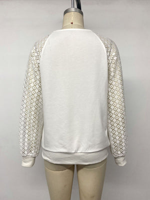 white sweatshirt