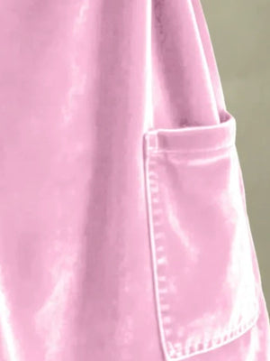 Pink relaxed pullover hoodie with hooded