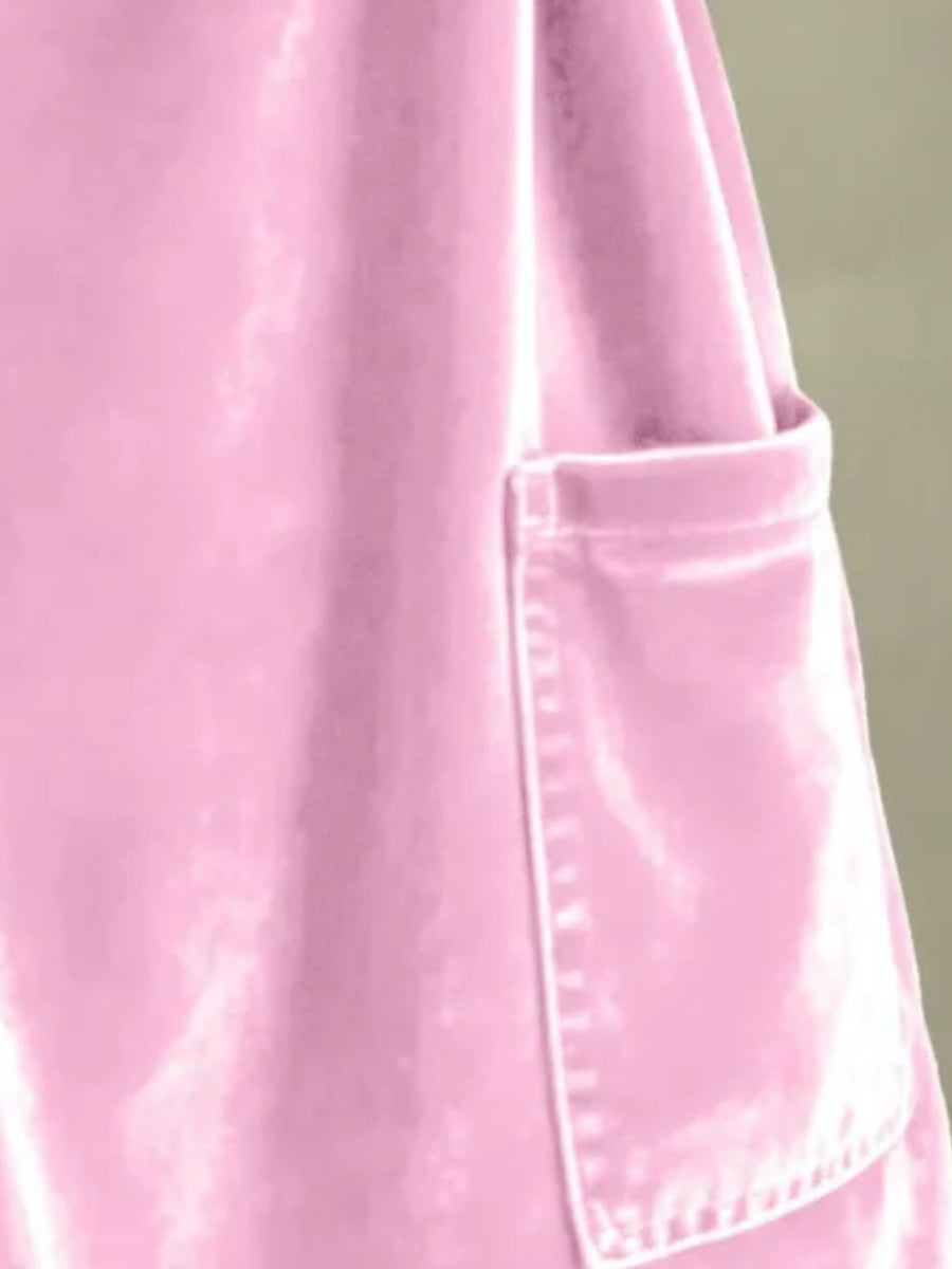 Pink relaxed pullover hoodie with hooded