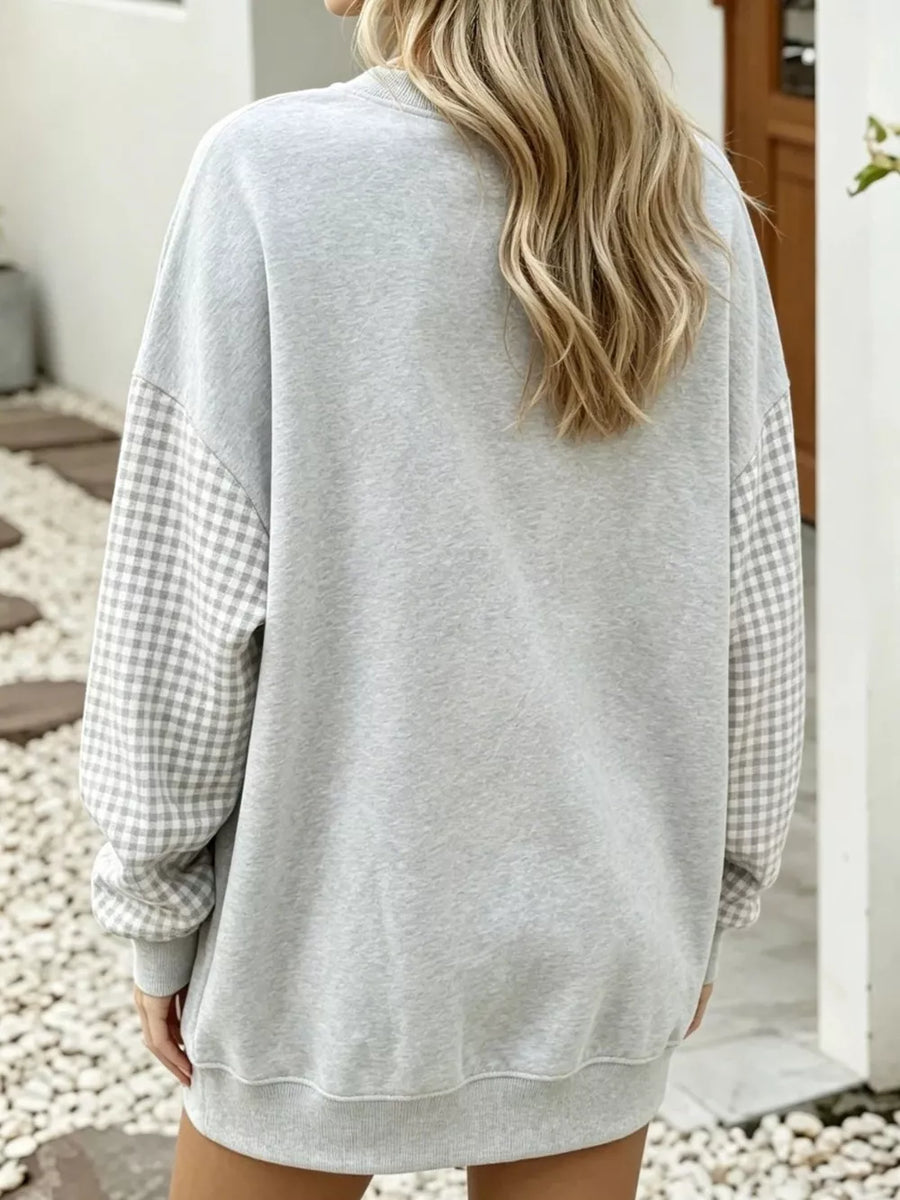 sweatshirt in Red with stretch and tunic-length