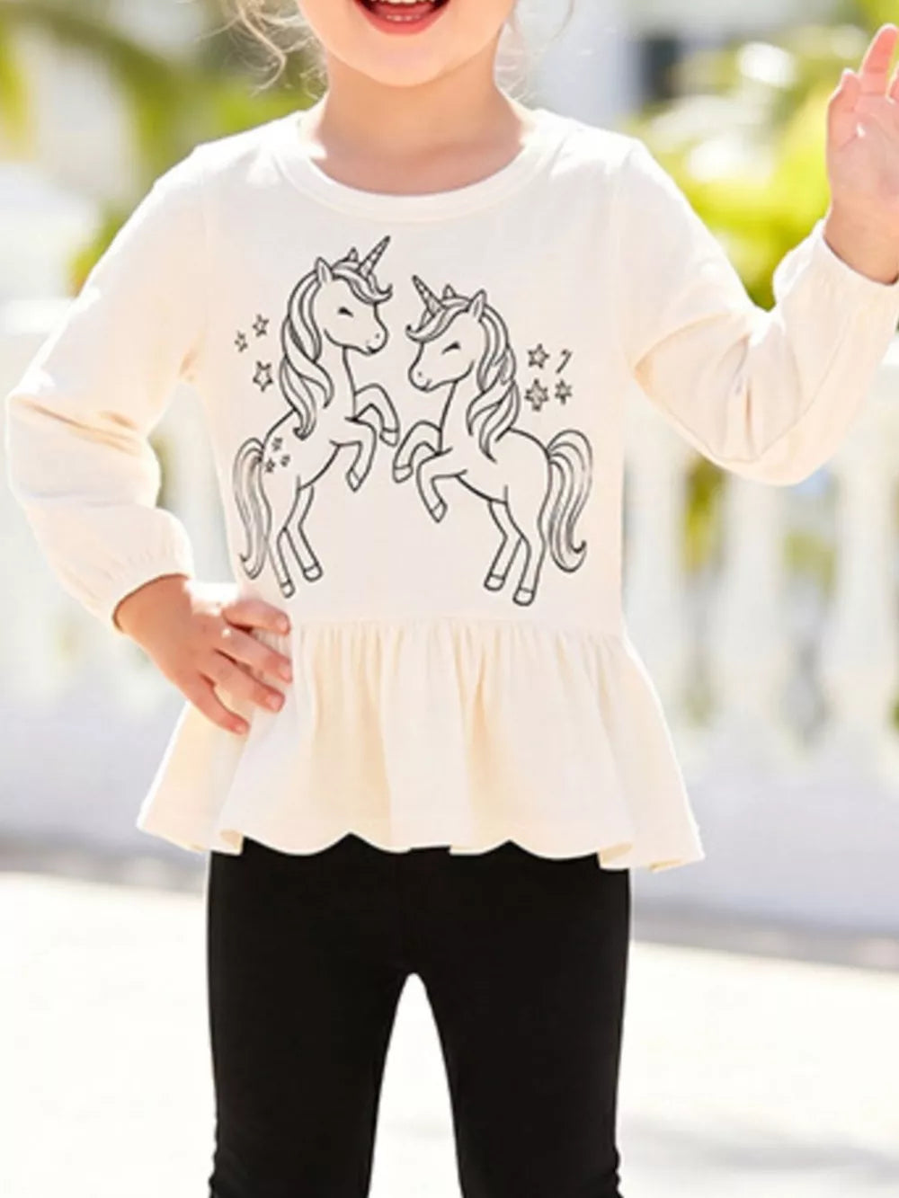 95% cotton, 5% polyester Care instructions: Machine wash cold peplum top in Beige with A-line silhouette