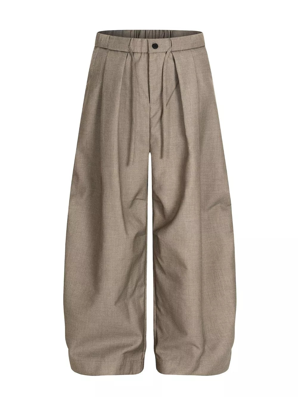 Men's Wide Leg Pleated Pants in Black