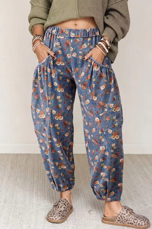 Medium Floral Print Relaxed Fit Jeans