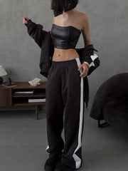 Zip Up Long Sleeve Outerwear And Pants Set in Brown, view 15
