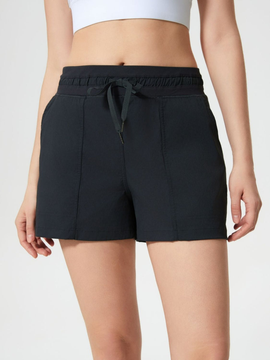 Dark Gray Coastal Drawstring Utility Shorts