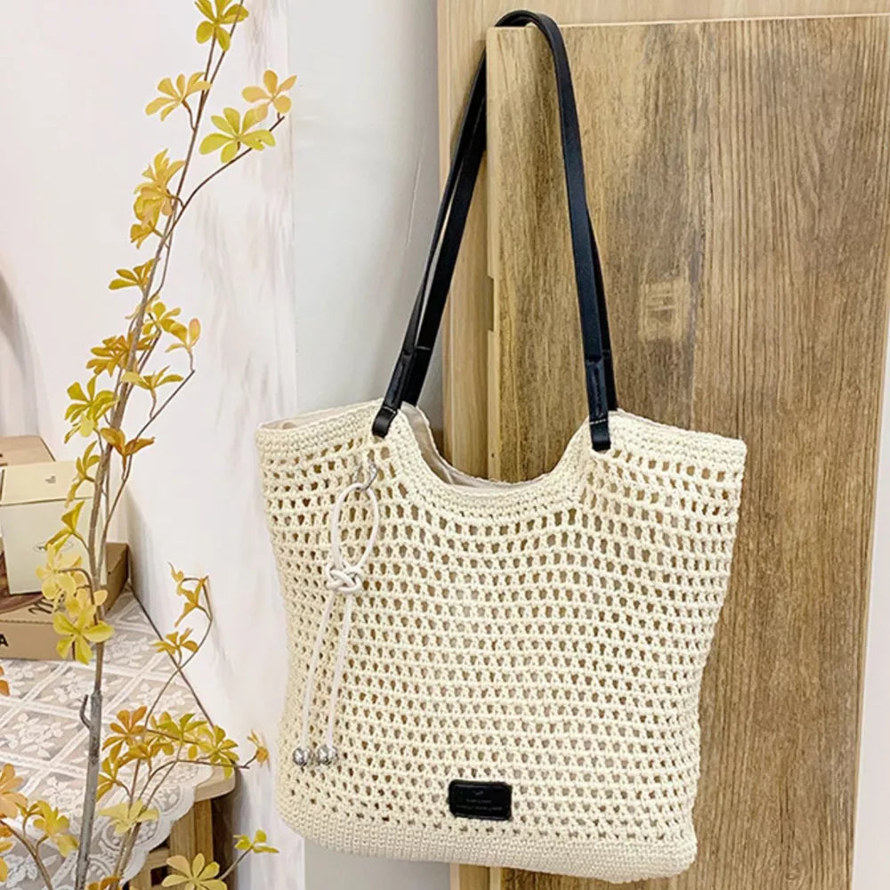 Polyester Imported Size &amp tote in White with boxy silhouette