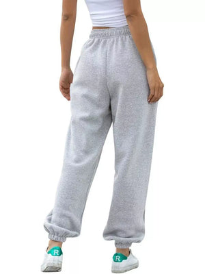Brown Loose Fit Drawstring Joggers