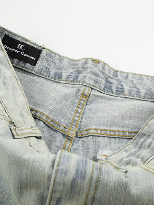 Men S Washed Wide Leg Jeans option 5