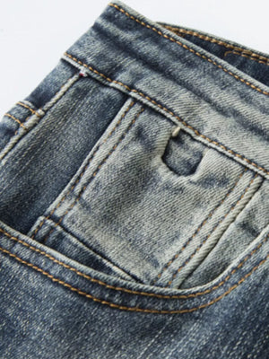 Men's Vintage Wash Slim Fit Jeans option 3