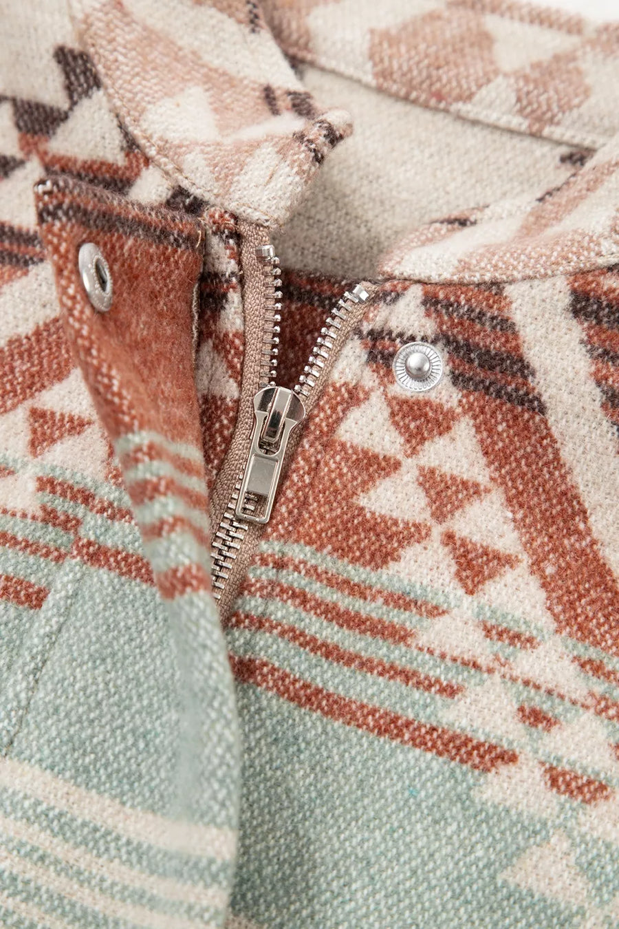 Aztec Quilted Patchwork Western Jacket in Camel, view 15