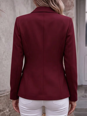 100% polyester Care instructions: Machine wash cold blazer in Khaki Color with fitted silhouette