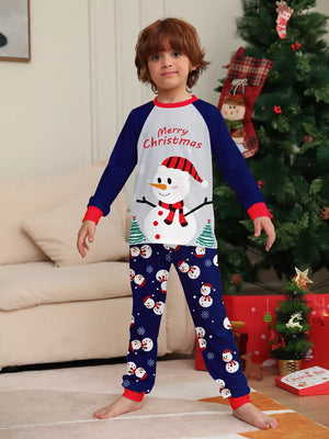 red relaxed pajama set with crew neck