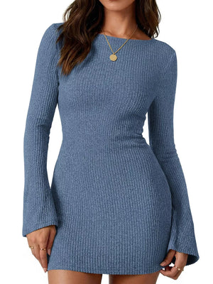 Black sweater dress with mini and pullover