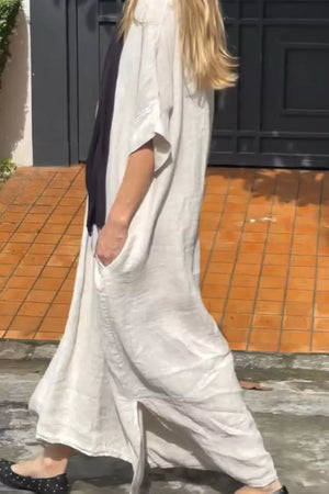 Full Size V-neck Maxi Dress Plus Size in Light Green