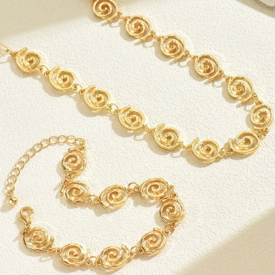 18K Gold-Plated,Stainless Steel Care instructions: Avoid wearing during exercise jewelry set in gold with straight silhouette