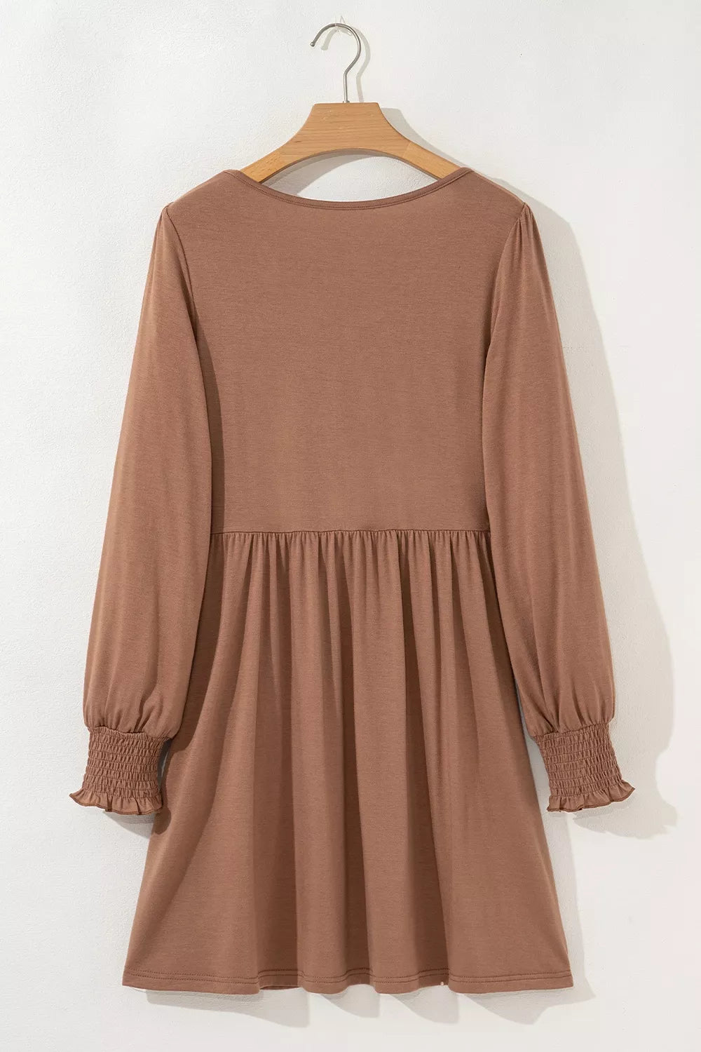 Dark Gray fit-and-flare mini dress with round neck