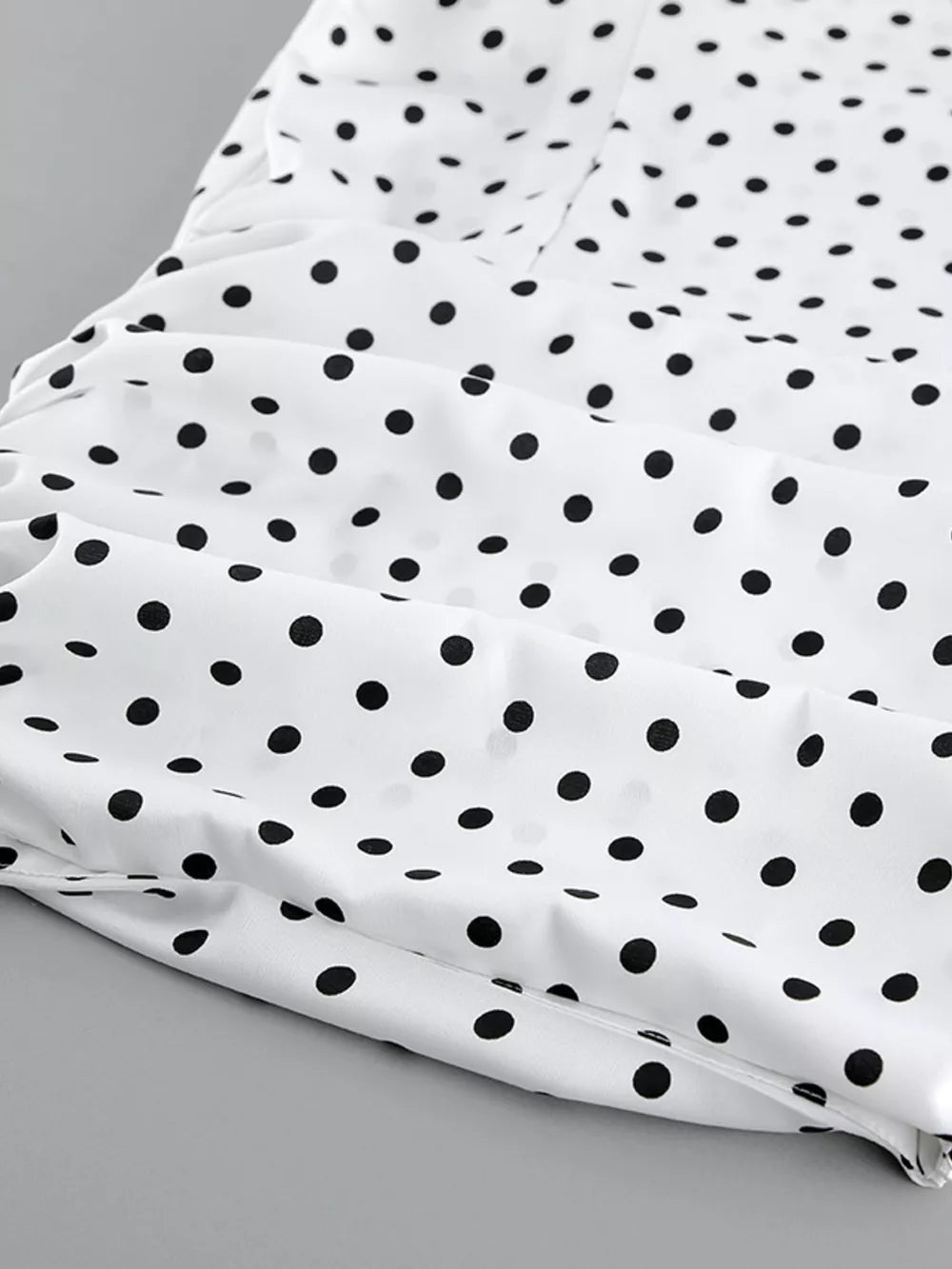 maxi skirt featuring polka dot in white with 100% polyester Care instructions: Machine wash cold texture