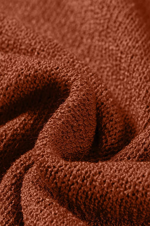 Ribbed Knit Round Neck Short Sleeve Sweater option 10