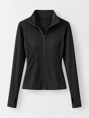 Slim-Fit Quick-Dry Active Jacket in Ocean Blue with lightweight