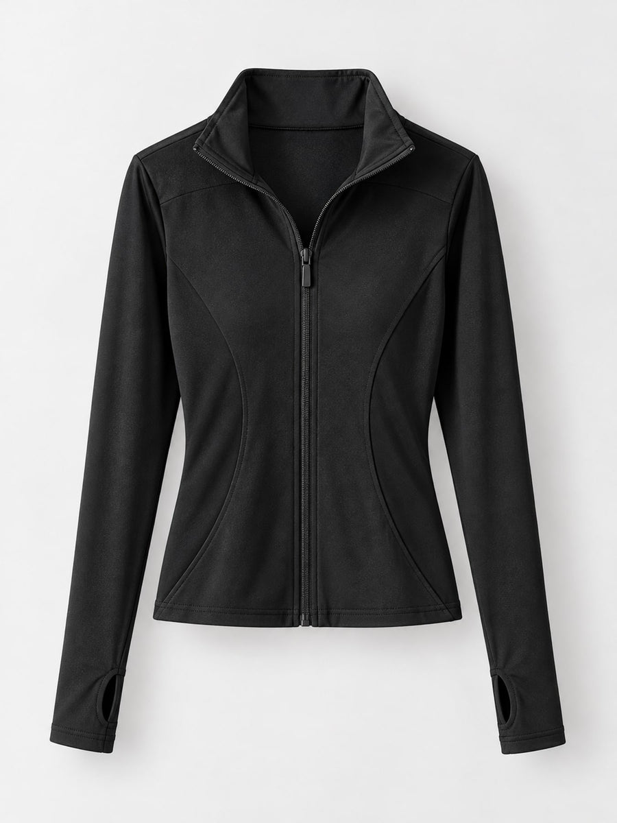 Slim-Fit Quick-Dry Active Jacket in Ocean Blue with lightweight