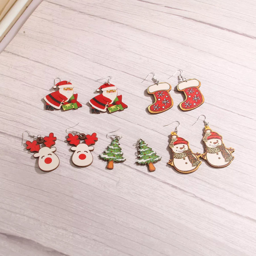 red earrings with christmas-themed and not applicable