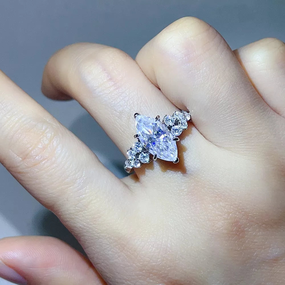 0.3 Carat Sterling Silver Solitaire Ring