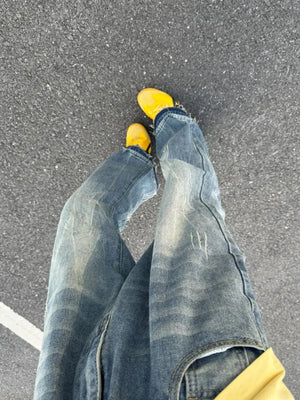 Men's Vintage Wash Relaxed Fit Jeans Plus Size