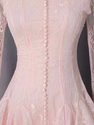 Lace Flare Sleeve Mini Dress option 7