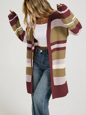 100% Acrylic Care instructions: Machine wash cold cardigan in tan with relaxed silhouette