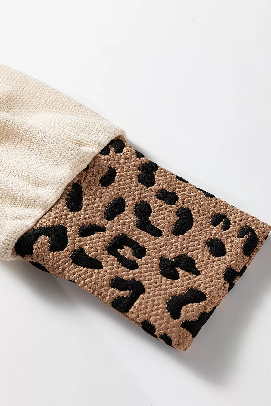 Contrast Leopard Star Patchwork Sweatshirt option 8