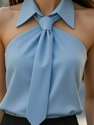 halter top in Light Blue