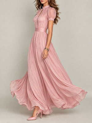 As Pictured A-line maxi dress with mock neck