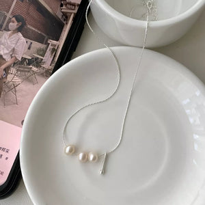 ACCESSORIES in silver featuring pearl accents and delicate fit