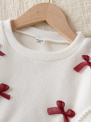 Crew-neck Mini Skirt in White