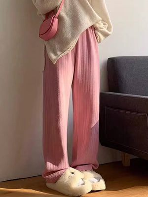 Corduroy Wide-leg Pants in Black