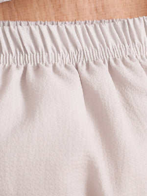 Baby cotton two-piece set with elastic waistband and bloomer bottoms.