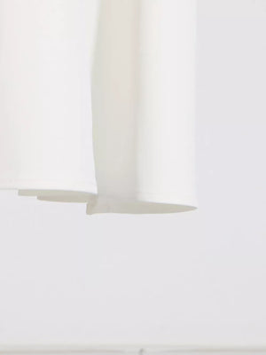 White t-shirt hem detail, plain cotton fabric