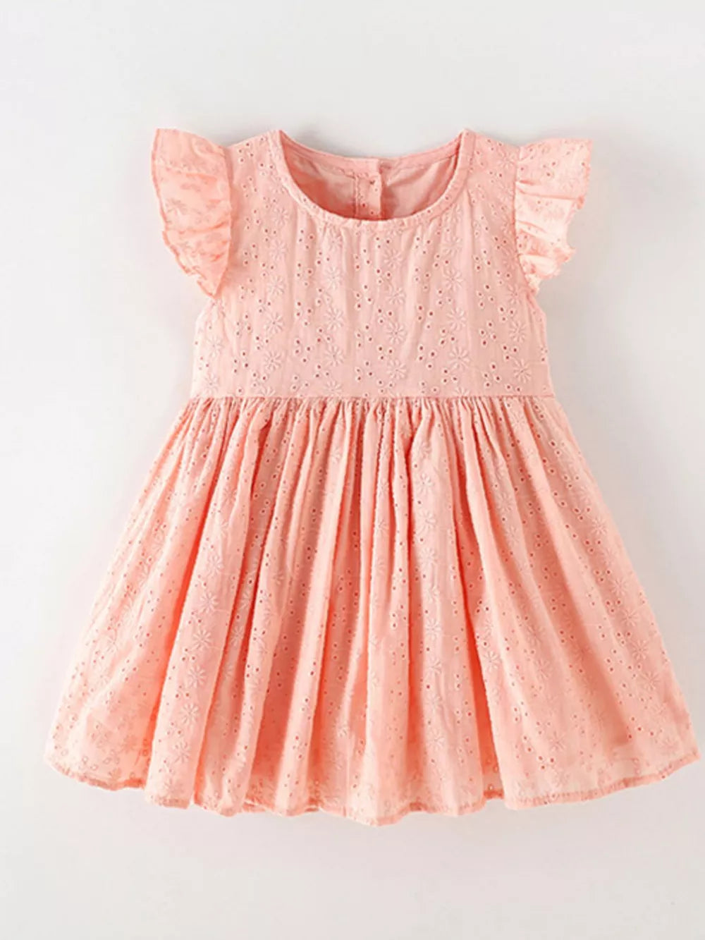 Children's Eyelet Flutter Sleeve Dress in this colorway