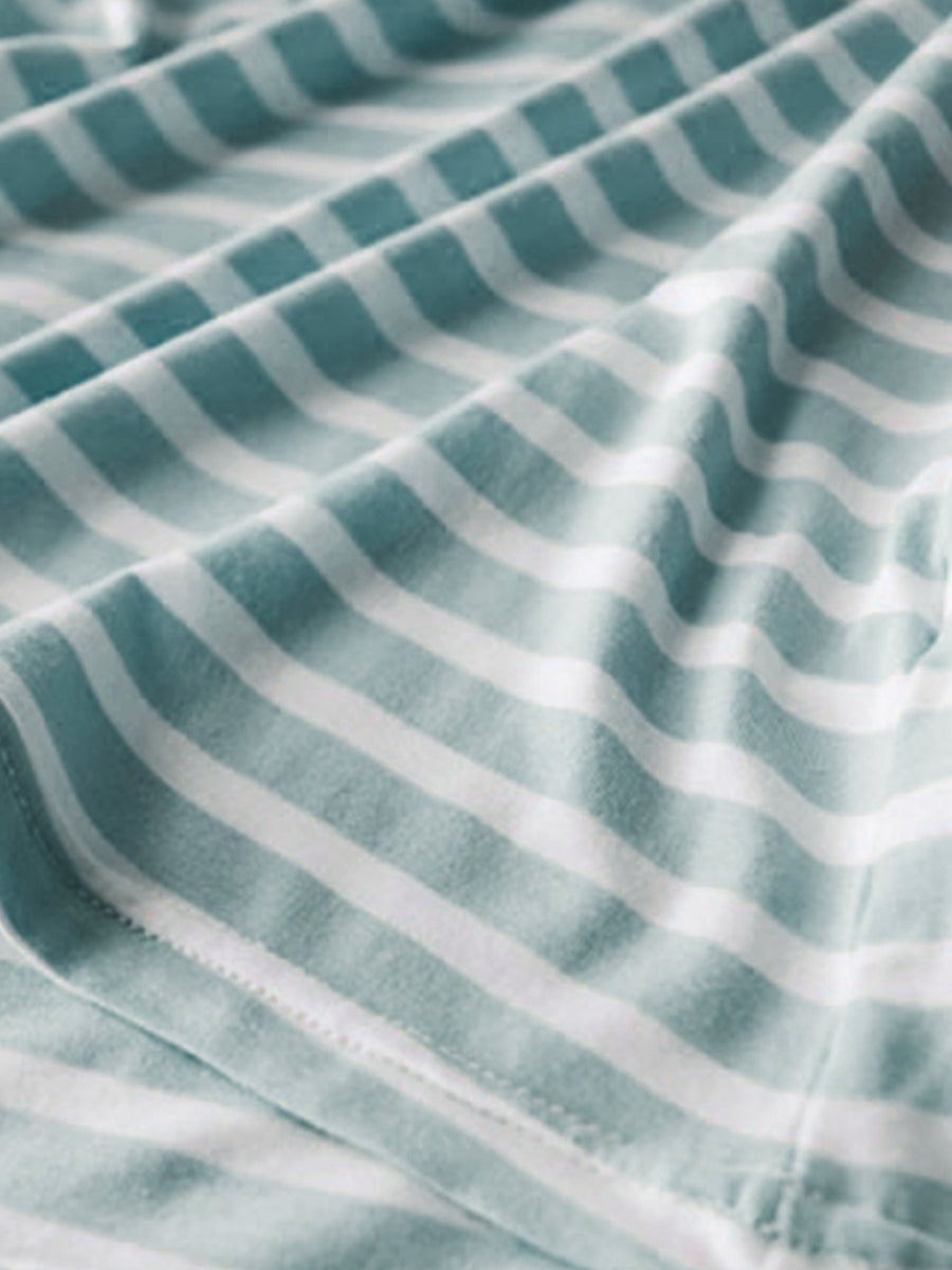 Gray Striped Built-In Bra Tee