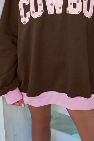 65% polyester, 35% cotton Care instructions: Machine wash cold sweatshirt in Sherbet with oversized silhouette